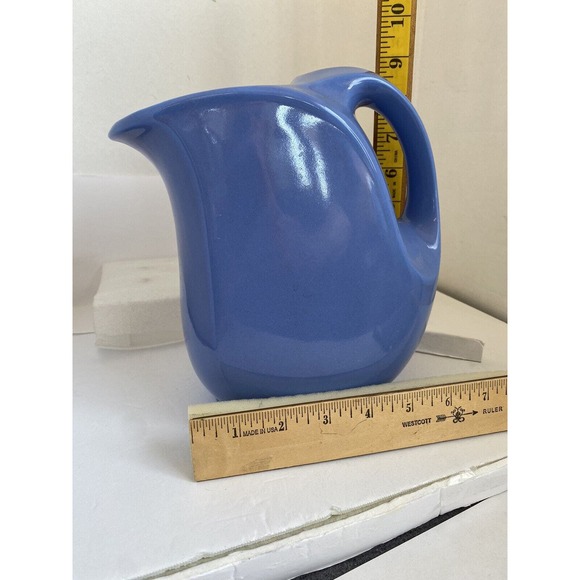 Hall China 5118 Made For Montgomery Ward Water Pitcher Blue No Lid Vintage - Picture 7 of 10